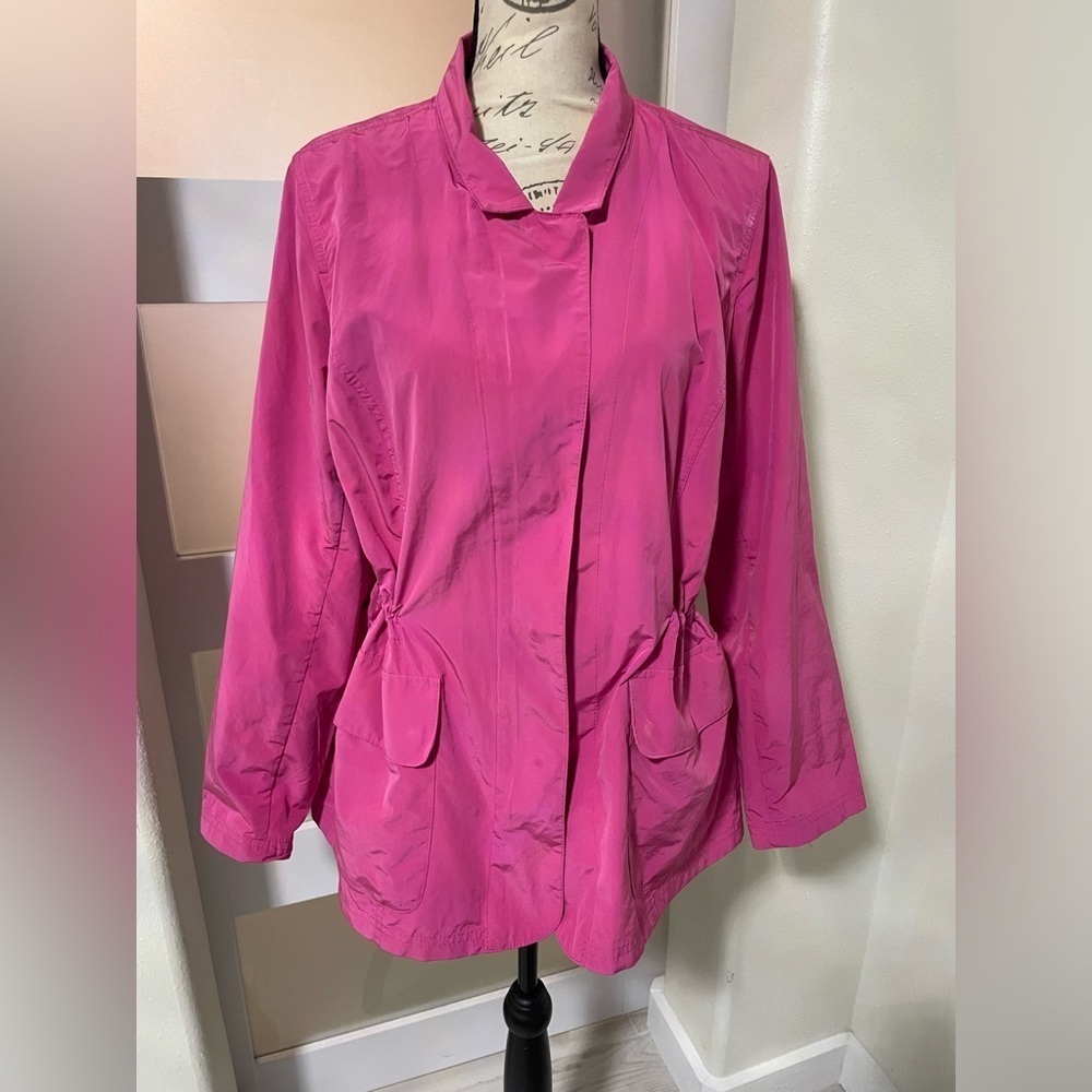 J. Jill Water-Repellent Utility Jacket SZ MEDIUM EUC